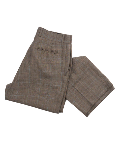 70’s Plaid Patterned Trousers - 33” x 30.5”
