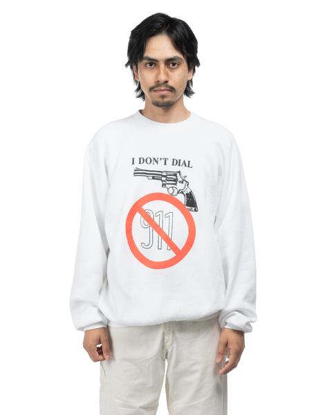 1980s I Don't Dial 911 Crewneck