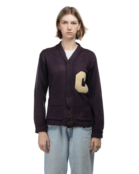 40's Sand Knit Collegiate Cardigan - Medium