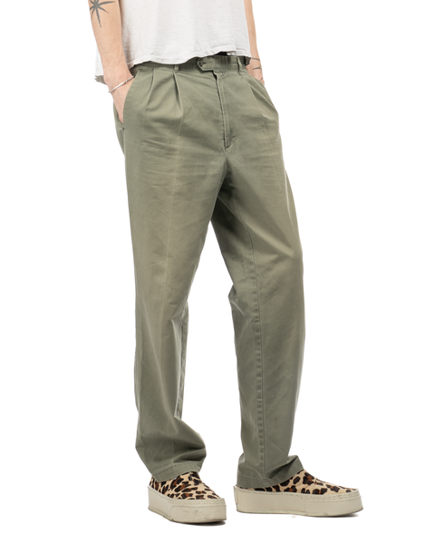 1990s Pleated Cotton Trousers