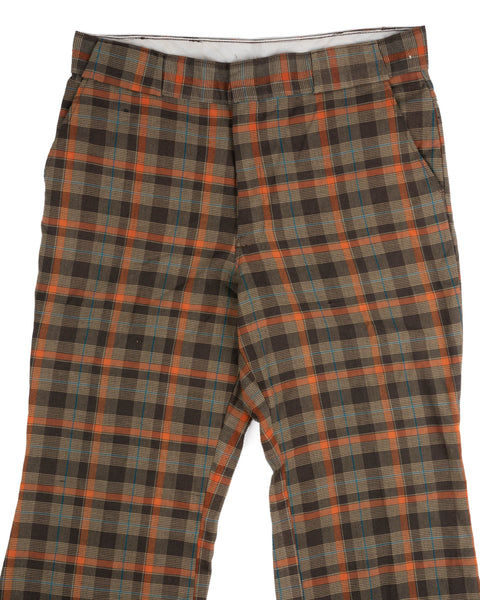 70's Plaid Trousers - 34" x 33"