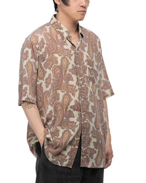 70's Paisley Oxford Shirt - XL
