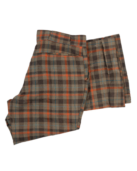 70's Plaid Trousers - 34" x 33"