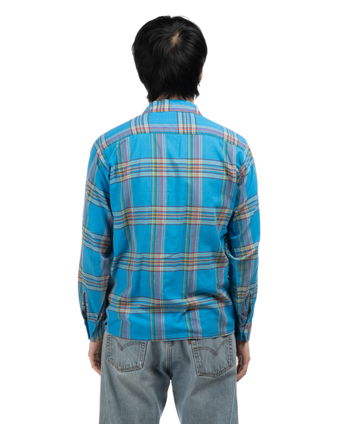 1960s Plaid Loop Collar Shirt