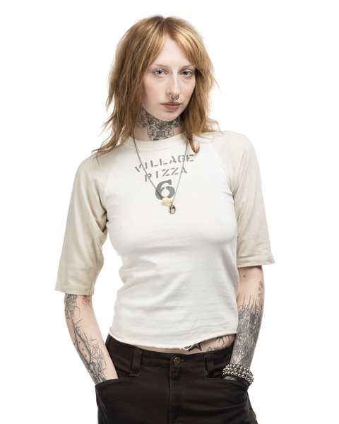 60s Village Pizza Tonal Jersey Tee - Small