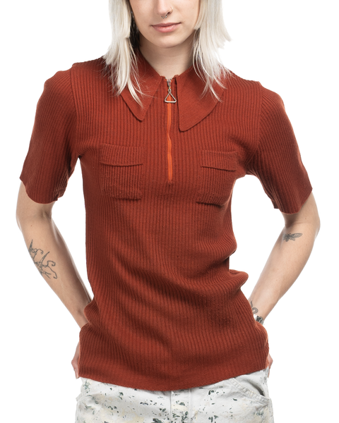 1970s Knit Zip-Polo