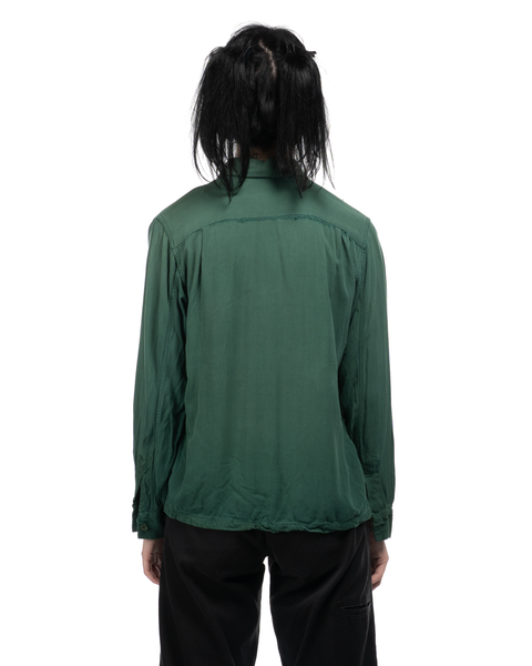 1950s Asymmetrical Zip Gabardine Shirt