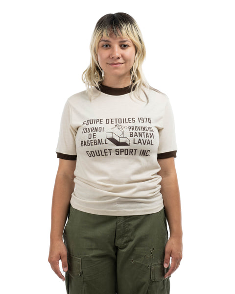 70's French Baseball Ringer Tee - Medium