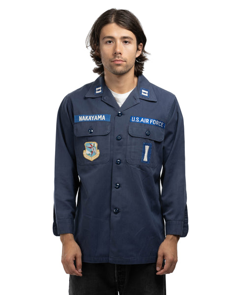 70's Deadstock Missile Blue Utility Shirt - Medium