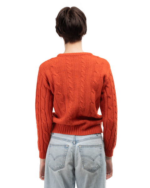 70’s Cable Knit Sweater - Medium