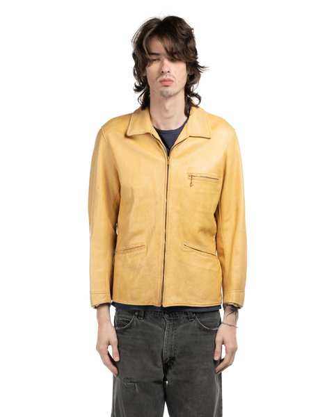1950s Half Belt Buckskin Jacket