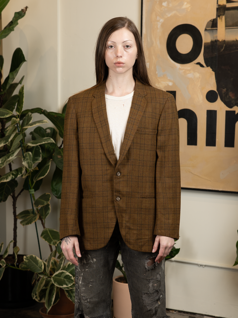 1950s Plaid Wool Blazer