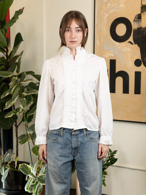 1970s Doily Trim Shirt
