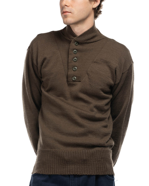 70's Mil-Spec Henley Sweater - XL