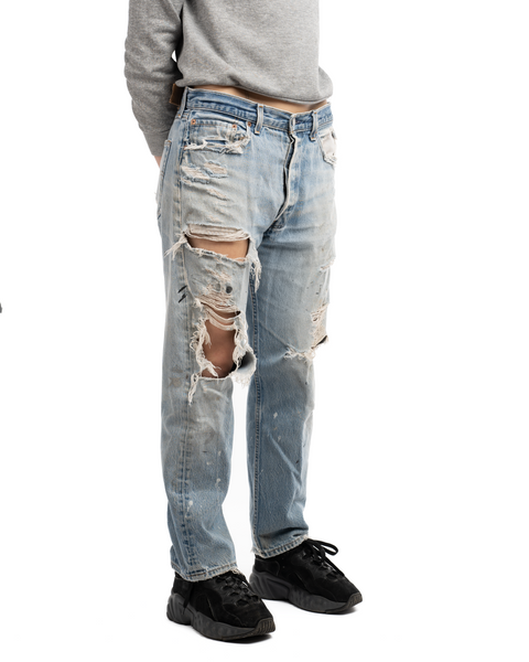 90's Thrashed Levi's 501 Denim - 32" x 25.5"