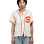 50's Zippered & Cropped Baseball Jersey - Small