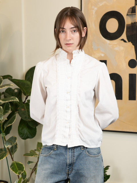 1970s Doily Trim Shirt