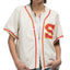 50's Zippered & Cropped Baseball Jersey - Small