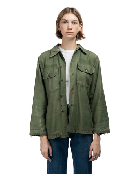 70's Moto Club Embroidered OG-107 Utility Shirt - Medium