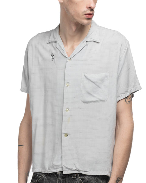 50's Rayon Loop Collar Shirt - Medium