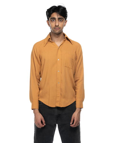 1950s Rayon Raglan-Sleeve Button-Up