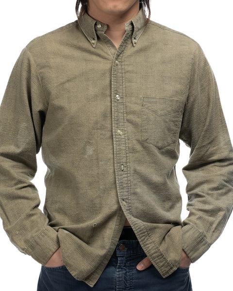 50's Pilgrim Tonal Plaid Soft Cotton Oxford Shirt - Medium