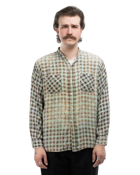 70's Faded Low Collar Shirt - Large