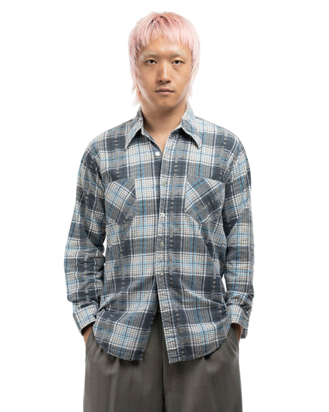 70's Plaid Cotton Shirt - Medium