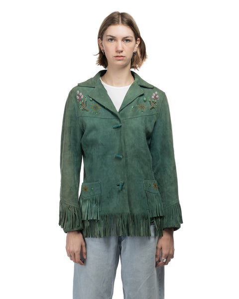 50's Beaded Western Jacket - Medium