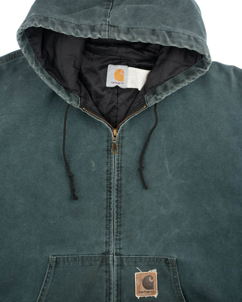 90’s Quilt Lined Carhartt Hooded Jacket - XL