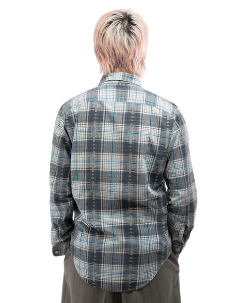 70's Plaid Cotton Shirt - Medium