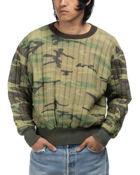 1970s Quilted Camo Crewneck