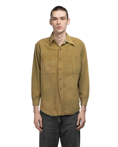 30's Zerotex Tin-Button Work Shirt - Large