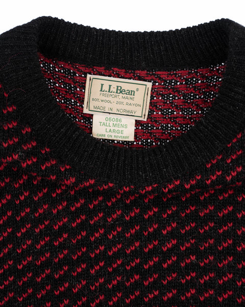 80's Patterned LL Bean Sweater - XL