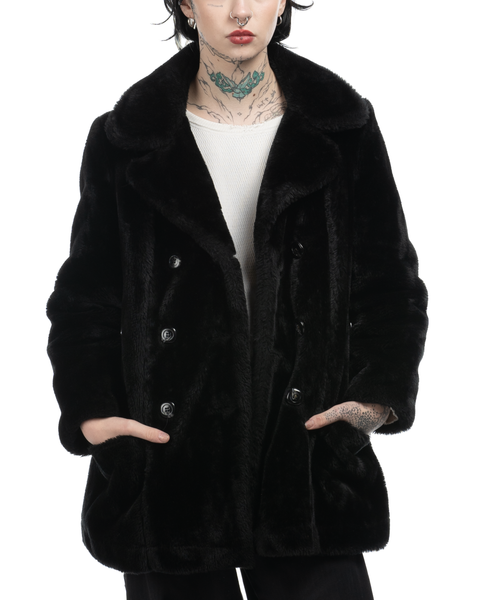1970s White Stag Faux Fur Coat