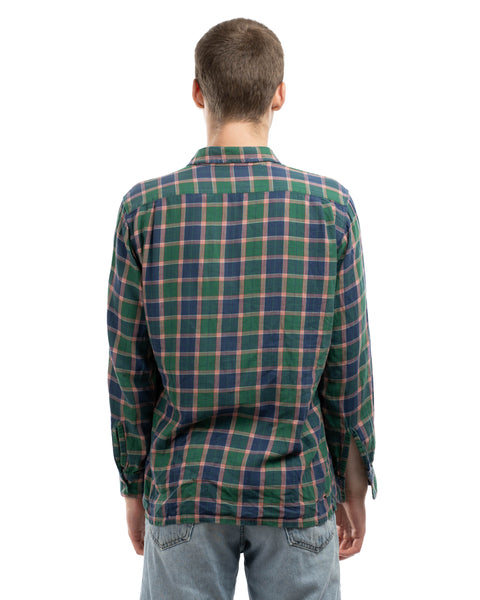 70's Soft Green Cotton Flannel - Medium
