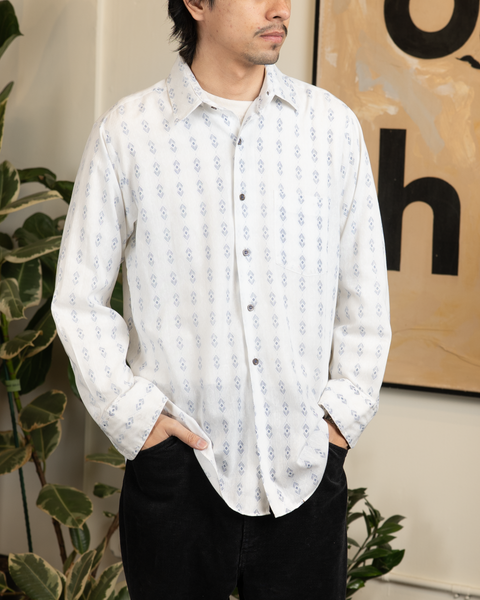 1960s Patterned Button-Up Shirt