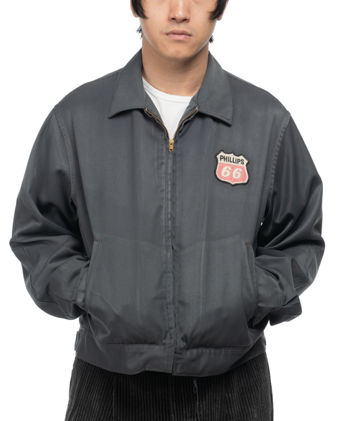 60's Boxy Lee Shiny-Twill Gas Station Jacket - XL