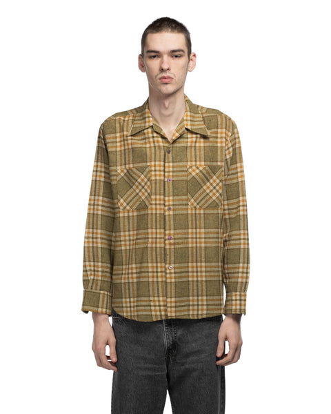 60's Plaid Wool Shirt - XL