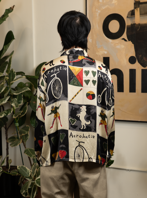 1980s Silk Circus Shirt