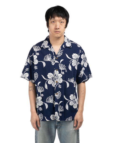 1960s Floral Print Aloha Shirt