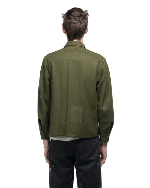 50's Two-Tone Wool Military Shirt - Large