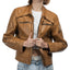 70's Glam Leather Jacket - Medium