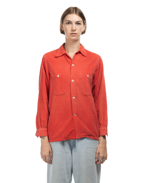 1950s Campus Corduroy Loop Collar