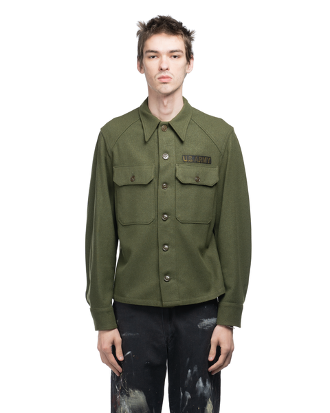 50's Wool Military Shirt - Large