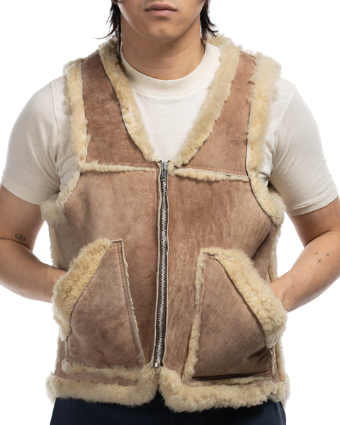 70's Shearling Vest - Medium
