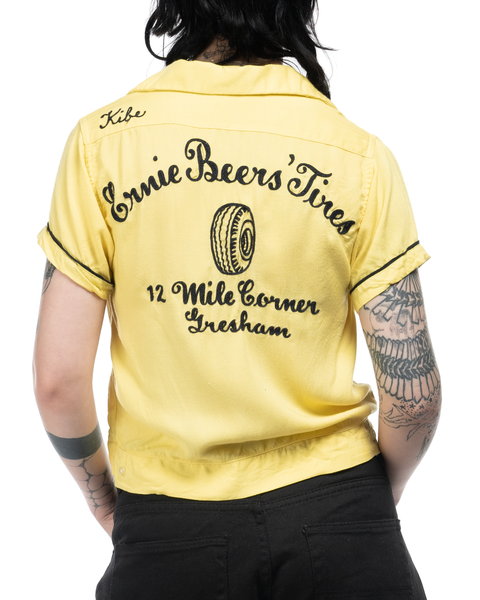 1960s Rayon Automotive Bowling Shirt
