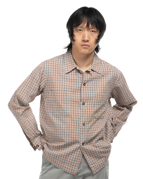 1950s Plaid Loop-Collar Shirt