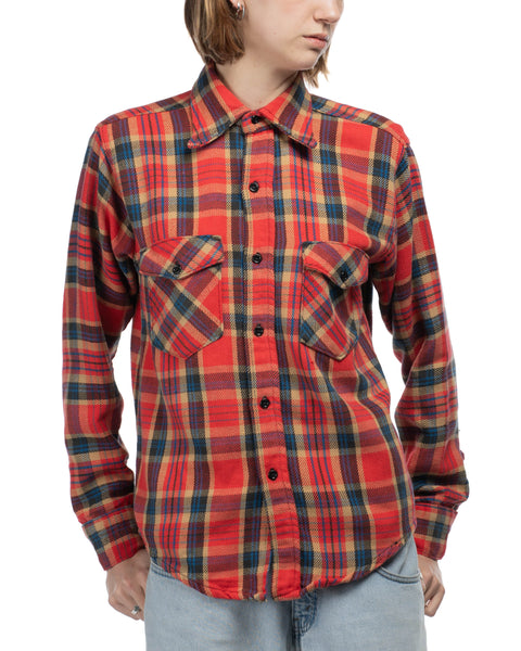 70's Cotton Flannel Shirt - Medium