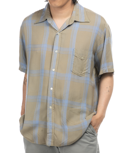 1960s Plaid Rayon Shirt